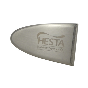 HP Brush Silver Metal Tag with Customized Laser Logo